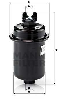 MANN-FILTER WK 612/4 Паливний фільтр для HYUNDAI (Хендай)