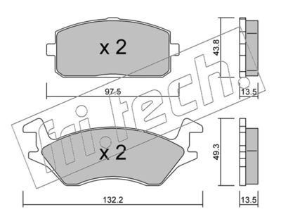 Комплект тормозных колодок, дисковый тормоз fri.tech. 243.0 для TOYOTA STARLET