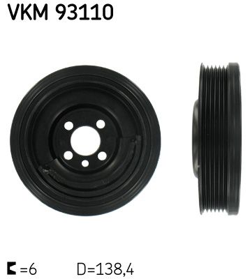 Ременный шкив, коленчатый вал SKF VKM 93110 для VW LUPO