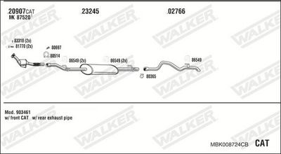 ABGASANLAGE WALKER MBK008724CB