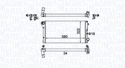 MAGNETI MARELLI Kühler, Motorkühlung