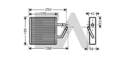 Теплообменник, отопление салона EACLIMA 45C52006 для MAZDA MX-3