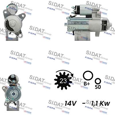 Стартер SIDAT S12VS0192A2 для MAZDA 121