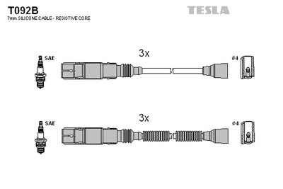 Комплект проводов зажигания TESLA T092B для SMART CROSSBLADE