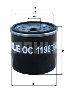 Filtr oleju MAHLE OC1198 produkt