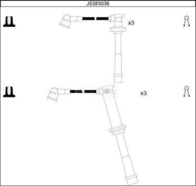 Комплект проводов зажигания NIPPARTS J5383036 для MAZDA XEDOS
