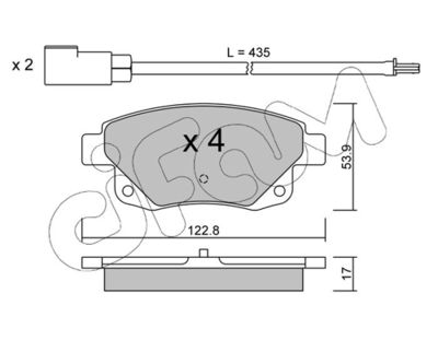 Brake Pad Set, disc brake 822-681-0