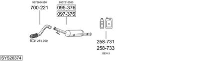 Układ wydechowy BOSAL SYS26374