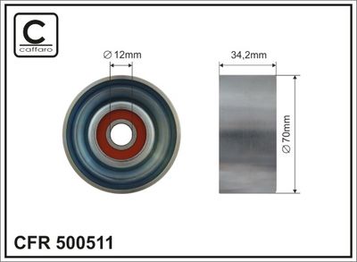 CAFFARO 500511 Ролик ремня генератора  для NISSAN QASHQAI / QASHQAI +2 I (J10, NJ10, JJ10E) 1.6