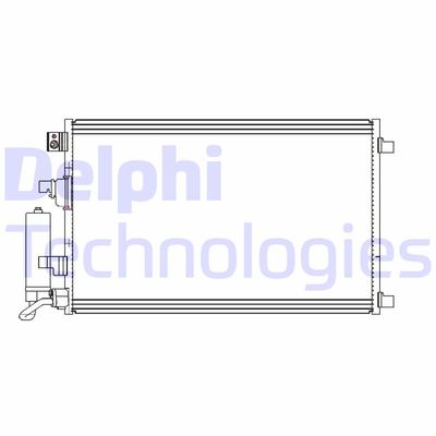 Конденсатор, кондиционер DELPHI CF20312 для NISSAN QASHQAI
