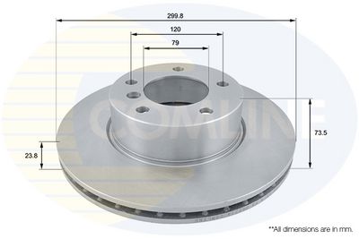 спирачен диск COMLINE ADC1728V