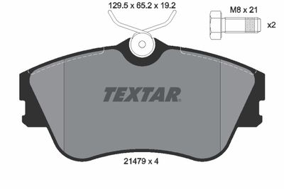 Комплект тормозных колодок, дисковый тормоз TEXTAR 2147902 для VW CALIFORNIA