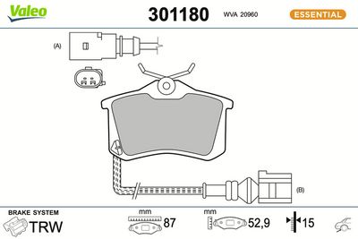 BREMSBELAGSATZ SCHEIBENBREMSE