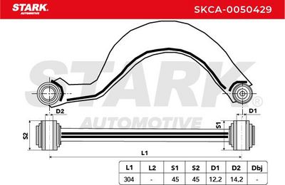 носач, окачване на колелата STARK SKCA-0050429