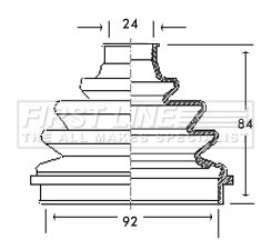 Bellow, drive shaft FIRST LINE FCB2138