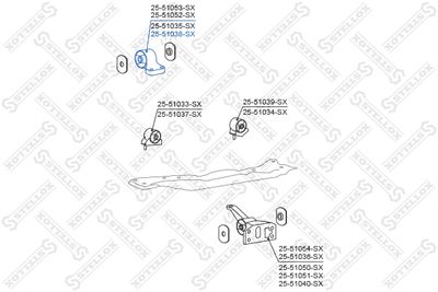 Подвеска, двигатель STELLOX 25-51038-SX для HYUNDAI LANTRA