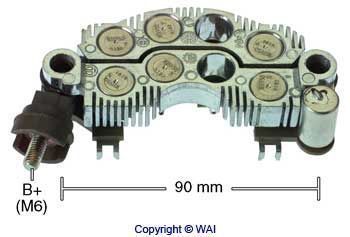 Pont de diodes, alternateur WAI — 12V, 11,989cm