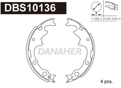 Комплект тормозных колодок DANAHER DBS10136 для DODGE GRAND CARAVAN