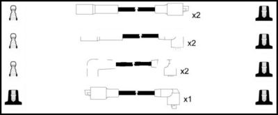 Комплект проводов зажигания LEMARK HOES1041 для JEEP CJ5