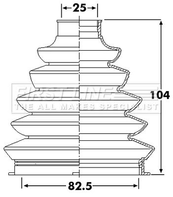 Bellow, drive shaft FIRST LINE FCB6250