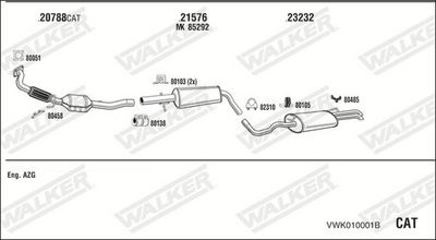 Изпускателна система WALKER VWK010001B