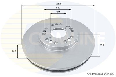 спирачен диск COMLINE ADC0162V