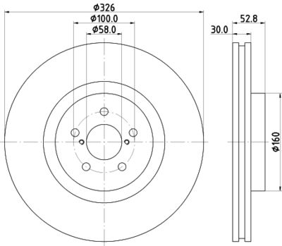 Тормозной диск HELLA 8DD 355 114-651 для SUBARU BRZ