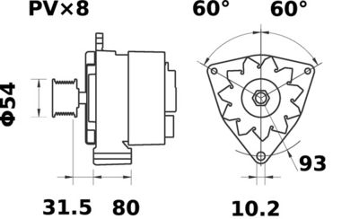 Dynamo (28V, 140A, nieuw)