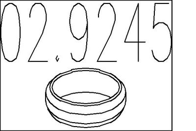 MTS 02.9245 Прокладка глушителя  для AUDI 80 B2 седан (811, 813, 814, 819, 853) 1.6 D