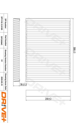 Filtr, vzduch v interiéru Dr!ve+ DP1110.12.0185