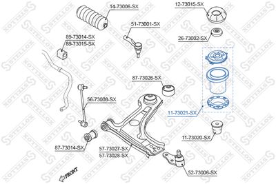 STELLOX 11-73021-SX Комплект пыльника и отбойника амортизатора 