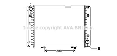 Радиатор, охлаждение двигателя AVA QUALITY COOLING MS2100 для MERCEDES-BENZ 190