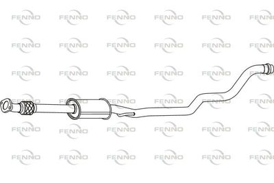 Средний глушитель выхлопных газов FENNO P29041 для HYUNDAI i20
