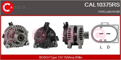 Генератор CASCO CAL10375RS для FORD S-MAX
