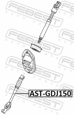 Вал сошки рулевого управления AST-GDJ150