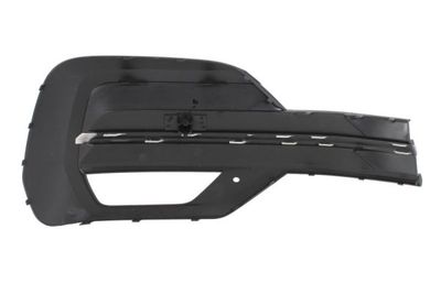 Voorbumper afdekking Voor Links (met parkeersensor gaten, plastic, zwart glanzend) past: VW TRANSPORTER T6 03.19-08.24