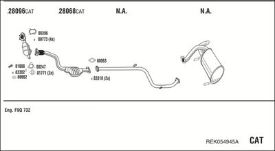 Układ wydechowy WALKER REK054945A
