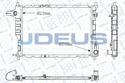 JDEUS M-0560110 Радиатор охлаждения двигателя  для CHEVROLET MATIZ (Шевроле Матиз)