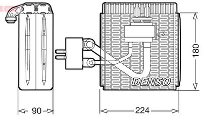 DENSO DEV09002 Випарник для FIAT (Фиат)