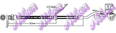 Тормозной шланг KAWE H7468 для KIA SOUL