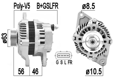 WILMINK GROUP WG2011297 Генератор  для MITSUBISHI COLT VI (Z3_A, Z2_A) 1.3 LPG