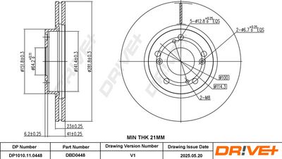 DISC FRANA DR!VE+ DP1010110448 2