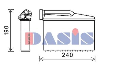 Теплообменник, отопление салона AKS DASIS 059220N для BMW X5