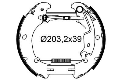 Комплект тормозных колодок VALEO 554991 для FIAT PUNTO