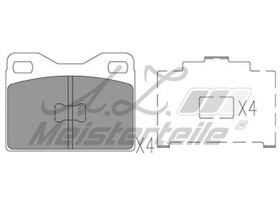 комплект спирачно феродо, дискови спирачки A.Z. Meisterteile AZMT-44-022-1877