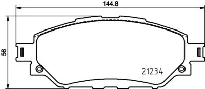 Комплект тормозных колодок, дисковый тормоз HELLA 8DB 355 037-801 для TOYOTA HILUX