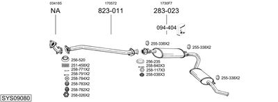 Układ wydechowy BOSAL SYS09080