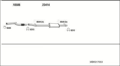 SISTEM DE ESAPAMENT WALKER MBK017054