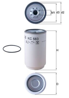 Brandstoffilter - KC583D - KNECHT