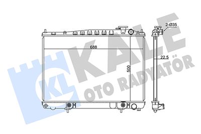 Радиатор, охлаждение двигателя KALE OTO RADYATÖR 362600 для NISSAN PATHFINDER
